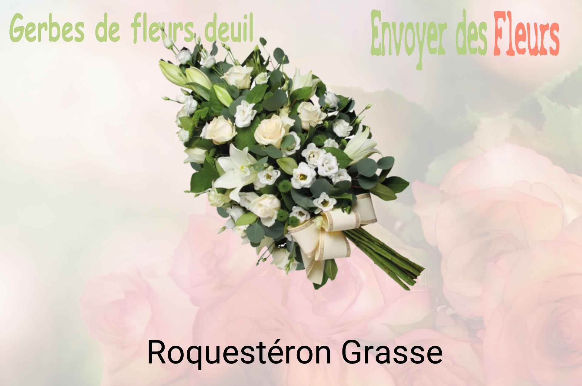 Gerbe de fleurs de deuil livrée à Roquestéron-Grasse